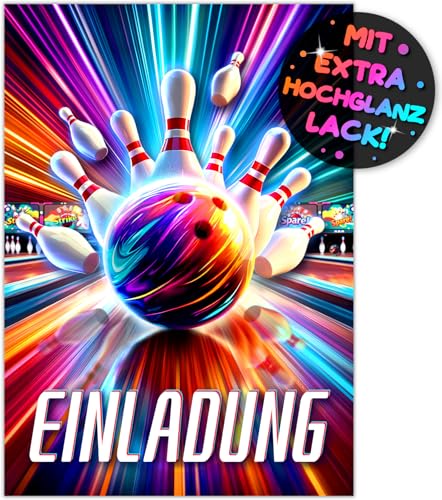 12x Bowling EINLADUNGSKARTEN KINDERGEBURTSTAG Junge Mädchen - die Bowlingbahn PARTY Karten sind die Bowling EINLADUNG für Jungen Kinder GEBURTSTAG KINDERPARTY Kegeln GEBURTSTAGSPARTY Bowlingkugel 12x Bowling EINLADUNGSKARTEN KINDERGEBURTSTAG Junge Mädchen - die Bowlingbahn PARTY Karten sind die Bowling EINLADUNG für Jungen Kinder GEBURTSTAG KINDERPARTY Kegeln GEBURTSTAGSPARTY Bowlingkugel von VULAVA