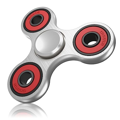Vunake Fidget Spinner Metall Fidget Toys Hand Spinner Edelstahl Lager 2-5 Min Hochgeschwindigkeit Finger Spinner ADHD Anti Stress Angst Spielzeug Tri-Spinner Fidget Toy für Erwachsene Kinder-Silbrig Vunake Fidget Spinner Metall Fidget Toys Hand Spinner Edelstahl Lager 2-5 Min Hochgeschwindigkeit Finger Spinner ADHD Anti Stress Angst Spielzeug Tri-Spinner Fidget Toy für Erwachsene Kinder-Silbrig von Vunake