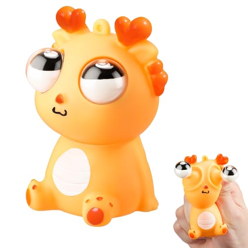 Vunake Squeeze Spielzeug, Squishy Squeeze Toy, Stressball Erwachsene, Popping Out Eyes Toy-Orange von VUNAKE