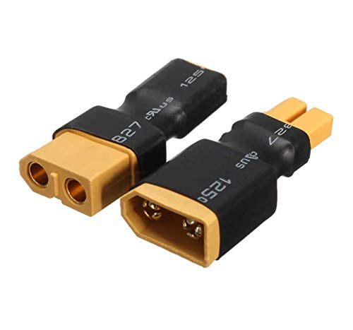 VUNIVERSUM 2er Set Premium Adapter XT30 auf XT60 Male Female Stecker Buchse Männlich Weiblich Adapterkabel Plug für Lipo Akku Batterie RC Copter Modellbau von VUNIVERSUM