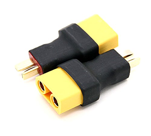 2X Stück Premium Adapter XT90 Female Buchse auf T-Dean Stecker Male T-Plug Deans Ladekabel für Lipo Akku 90A von Modellbau von VUNIVERSUM