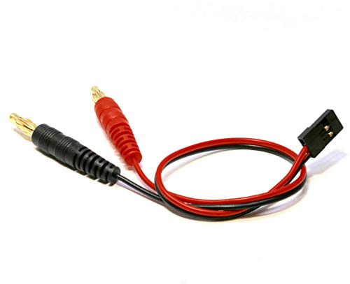 VUNIVERSUM Original Lipo Akku Premium Ladekabel mit JR Servo Male BEC Stecker Bananenstecker Goldstecker 20cm 18AWG, Kabel Modellbau von VUNIVERSUM