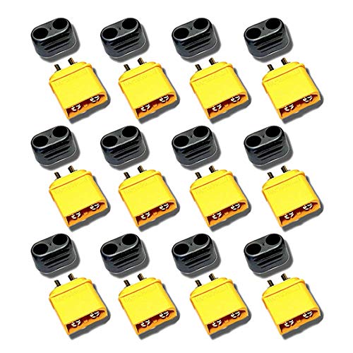 20 Stück Original Amass Premium XT60H XT60 Goldstecker Stecker Male Mänlich inkl. Kabel Schutzkappen 2Pin Verpolsicher Hochstromstecker 60A für Lipo Akku RC von Mr. Stecker Modellbau® (20x Stück) von VUNIVERSUM