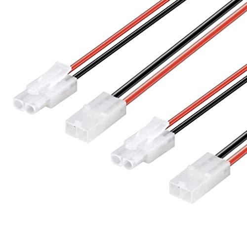 5 Paar (10 Stück) Premium Nylon Japan 13,5mm Steckverbinder Stecker Male Female Buchse 30cm 16AWG Kabel kompatibel mit Tamiya für Lipo Akku LED Adapterkabel Kupplung Verbindung RC Modellbau von VUNIVERSUM