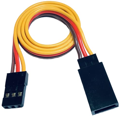 VUNIVERSUM 1 Stück 20cm Premium Servokabel Servo Verlängerung mit JR Graupner Futaba Kompatibel Stecker Male Female 26AWG Kabel von Mr.Stecker Modellbau® von VUNIVERSUM