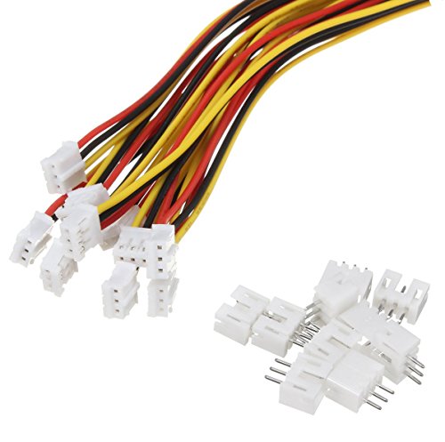 VUNIVERSUM 1 Stück Premium 3Pin 2.0 PH 2.0mm Mini Micro JST Stecker inkl. 15cm 28AWG Kabel + Buchse Lose von Mr. Stecker Modellbau® von VUNIVERSUM