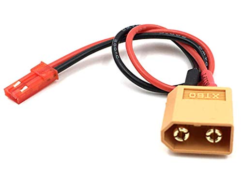 VUNIVERSUM 1 Stück Premium Adapter XT60 Stecker Male auf JST BEC Female Buchse Hochstromstecker Goldstecker Adapterkabel 15cm 20AWG für Lipo Akku Batterie Modellbau von VUNIVERSUM