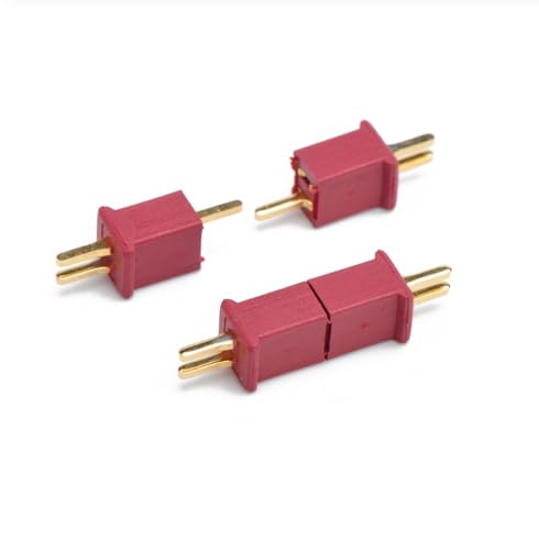 VUNIVERSUM 10 Paar (20 Stück) Premium Micro T-Dean T-Stecker Goldstecker Verpolungsicher Mini Stecker Buchse Male Female RC Modellbau von VUNIVERSUM