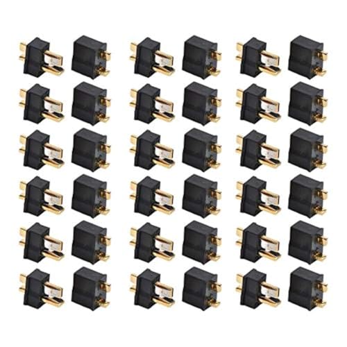 VUNIVERSUM 10 Paar (20 Stück) Premium Mini T-Dean Deans T-Stecker Goldstecker Verpolungsicher Stecker Buchse Male Female RC Modellbau von VUNIVERSUM