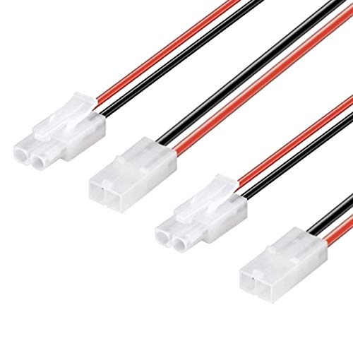 10 Paar (20 Stück) Premium Nylon Japan 13,5mm Steckverbinder Stecker Male Female Buchse inkl. 30cm 16AWG Kabel kompatibel zu Tamiya für Lipo Akku Adapterkabel Kupplung RC Modellbau von VUNIVERSUM