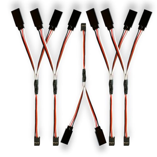 VUNIVERSUM 10 Stück Premium Servo Y Verlängerungskabel 30cm V Kabel Y-Kabel Verlängerung mit Futaba Robbe Hitec kompatibel Stecker Male auf Female 22AWG Kabel VUNIVERSUM 10 Stück Premium Servo Y Verlängerungskabel 30cm V Kabel Y-Kabel Verlängerung mit Futaba Robbe Hitec kompatibel Stecker Male auf Female 22AWG Kabel von VUNIVERSUM