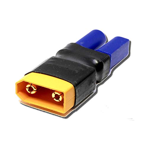 1x Stück Premium Adapter XT90 Stecker Male auf EC5 Buchse Female 12AWG Kabel Adapterkabel Hochstrom für Lipo Akku von Mr.Stecker Modellbau® von VUNIVERSUM