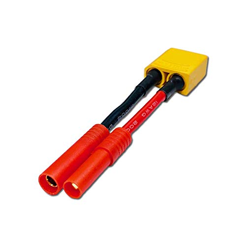 VUNIVERSUM Premium Adapter XT90 Stecker Male auf HXT 4mm 4,0mm 4.0mm 12AWG Kabel Adapterkabel Hochstrom 90A für Lipo Akku Modellbau von VUNIVERSUM