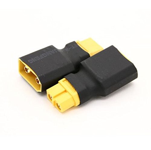 VUNIVERSUM 1x Stück Premium Adapter XT90 Stecker Male auf XT60 Buchse Female Hochstromstecker Goldstecker Adapterkabel für Lipo Akku Batterie 90A von Mr.Stecker Modellbau® von VUNIVERSUM