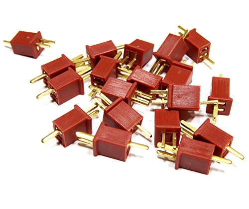 VUNIVERSUM 20 Paar (40 Stück) Premium Micro T-Dean T-Stecker Goldstecker Verpolungsicher Mini Stecker Buchse Male Female RC Modellbau von VUNIVERSUM
