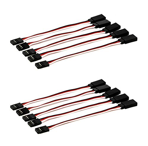 VUNIVERSUM 20 Stück 100cm 1m Premium Servo Verlängerungskabel Servokabel mit Futaba Robbe Hitec JR Stecker auf Buchse Servo Verlängerung 26AWG von Mr.Stecker Modellbau® von VUNIVERSUM