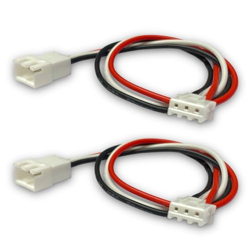 VUNIVERSUM 2X Stück JST-XH Premium 2S 3Pin 50cm Balancerkabel Kabel Verlängerung Ladekabel XH Stecker auf Buchse 24AWG Adapterkabel für Lipo Akku Modellbau von VUNIVERSUM