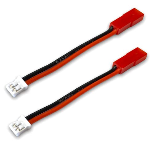 VUNIVERSUM 2X Stück Lipo Akku Adapter JST Male Buchse auf 2.0 PH 2PIN 2mm Micro JST Stecker für 1s Lipo Akku Adapterkabel von Mr.Stecker Modellbau® von VUNIVERSUM