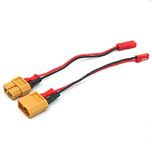 VUNIVERSUM 2X Stück Premium Adapter Set XT60 Stecker Buchse Male Female auf JST BEC Male Female Hochstromstecker Goldstecker Adapterkabel 15cm 20AWG für Lipo Akku Batterie von Mr.Stecker Modellbau® VUNIVERSUM 2X Stück Premium Adapter Set XT60 Stecker Buchse Male Female auf JST BEC Male Female Hochstromstecker Goldstecker Adapterkabel 15cm 20AWG für Lipo Akku Batterie von Mr.Stecker Modellbau® von VUNIVERSUM