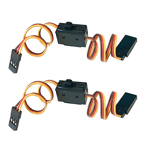 VUNIVERSUM 2X Stück Premium Schalterkabel Power Schalter Kabel JR BEC Stecker auf Buchse RX An/Aus ON/Off RC Powerschalter für Servo Empfänger Lipo Akku Modellbau von VUNIVERSUM