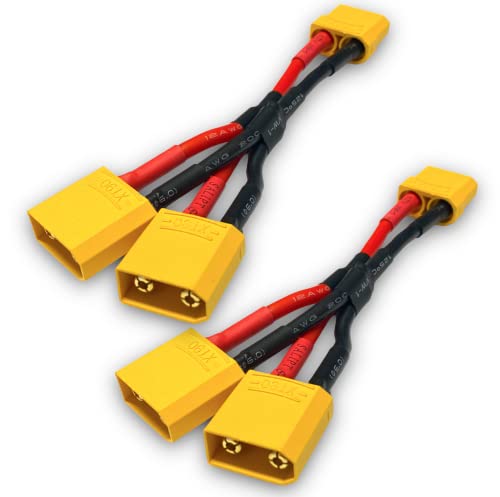 VUNIVERSUM 2X Stück Premium XT90 Parallel Adapter 2X Male Stecker auf 1x Female Buchse Lipo Akku Ladekabel Kabel Adapterkabel Modellbau VUNIVERSUM 2X Stück Premium XT90 Parallel Adapter 2X Male Stecker auf 1x Female Buchse Lipo Akku Ladekabel Kabel Adapterkabel Modellbau von VUNIVERSUM