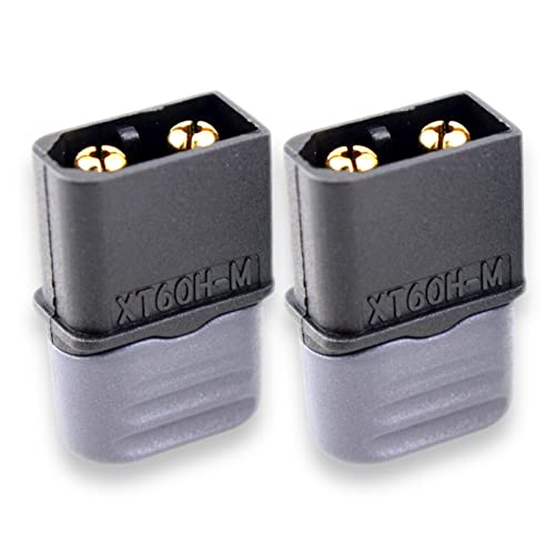 VUNIVERSUM 2X Stück XT60H Stecker Male Schwarz passend zu XT60BE-F XT60E-F Hochstrom Einbaustecker für Lipo Akku Goldstecker 2Pin 60A VUNIVERSUM 2X Stück XT60H Stecker Male Schwarz passend zu XT60BE-F XT60E-F Hochstrom Einbaustecker für Lipo Akku Goldstecker 2Pin 60A von VUNIVERSUM