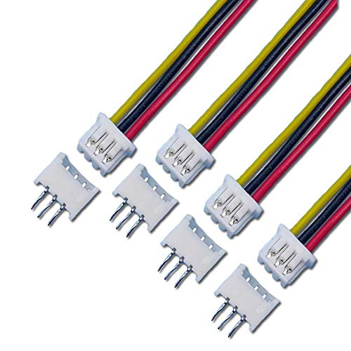 VUNIVERSUM 3X Stück Premium 3Pin 1.25 SH 1.25mm Mini Micro JST Stecker inkl. 15cm 28AWG Elektronik Kabel + 3Pin Buchse Lose für Modellbau DIY von VUNIVERSUM