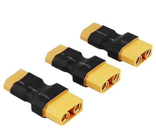 3X Stück Premium Adapter XT90 Stecker Buchse Female Weiblich auf XT60 Male Kabel Adapterkabel Hochstrom für Lipo Akku von Mr.Stecker Modellbau® von VUNIVERSUM