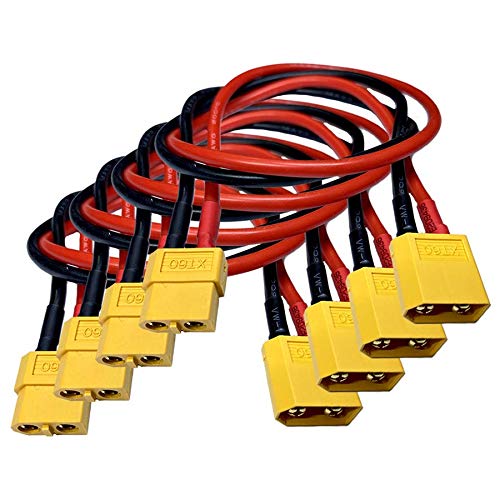 VUNIVERSUM 4X Stück 40cm Premium Verlängerung XT60 Stecker Male auf Buchse Female Hochstromstecker Goldstecker Adapterkabel 14AWG für Lipo Akku Batterie Modellbau VUNIVERSUM 4X Stück 40cm Premium Verlängerung XT60 Stecker Male auf Buchse Female Hochstromstecker Goldstecker Adapterkabel 14AWG für Lipo Akku Batterie Modellbau von VUNIVERSUM
