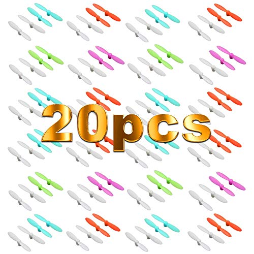 VUNIVERSUM 5 Sätze (20 Stück) Propeller Rotorblätter Blade Nano WLtoys V272 V676 E10 E10C E10W CX-10 CX10 CX-10A CX-10C CX-10W CX-10D CX-10WD 30mm Quadcopter Drohne Copter von VUNIVERSUM