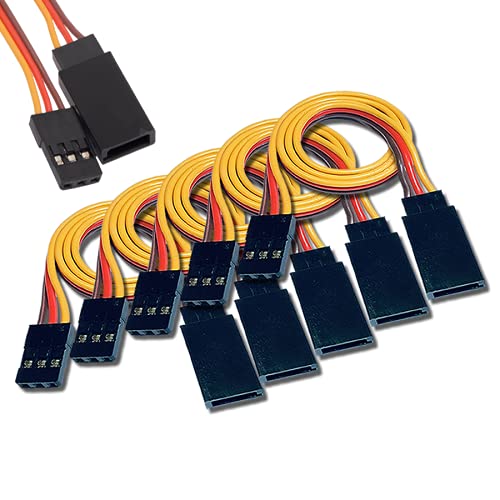 VUNIVERSUM 5X Stück Premium 30cm Servo Verlängerung Servokabel Verlängerungskabel Male auf Female JR Graupner Futaba kompatibel Stecer Buchse 22AWG Kabel Modellbau von VUNIVERSUM