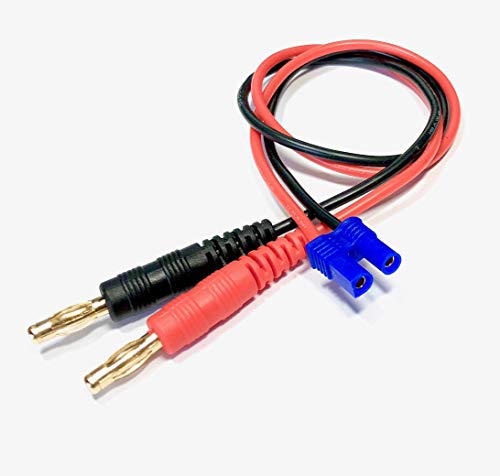 VUNIVERSUM Original Lipo Akku Premium Ladekabel mit EC2 Stecker Female Goldstecker Buchse auf 4mm Bananenstecker 18AWG Kabel von Mr.Stecker Modellbau® von VUNIVERSUM