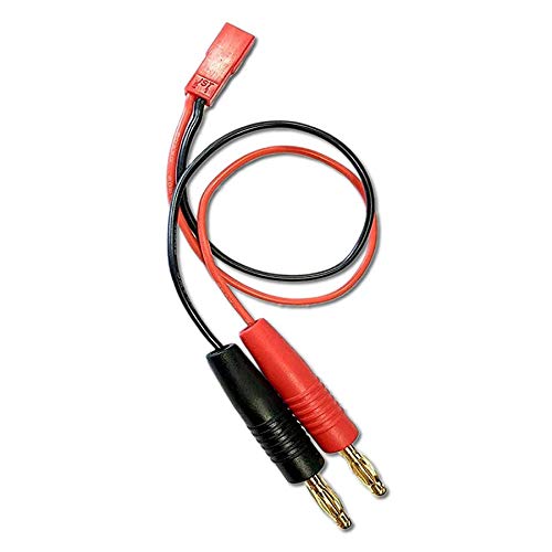 Premium Lipo Akku Ladekabel mit JST BEC Stecker Male von 2X 4mm Bananenstecker Goldstecker 30cm 20AWG Kabel für Imax Ladegerät Modellbau von VUNIVERSUM