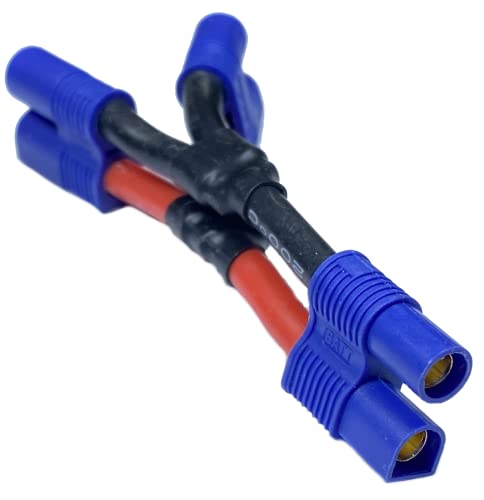 VUNIVERSUM Premium Parallel EC3 Adapter 2X Male Stecker auf 1x Female Buchse Lipo Akku Ladekabel 12AWG Kabel Adapterkabel Modellbau VUNIVERSUM Premium Parallel EC3 Adapter 2X Male Stecker auf 1x Female Buchse Lipo Akku Ladekabel 12AWG Kabel Adapterkabel Modellbau von VUNIVERSUM