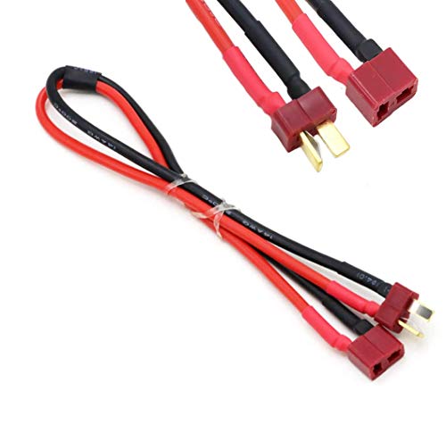 VUNIVERSUM 1x Stück Premium Verlängerung T-Dean Stecker Male auf Buchse Female Hochstrom Goldstecker Adapterkabel 30cm 14AWG Kupplung für Lipo Akku Batterie Modellbau von VUNIVERSUM