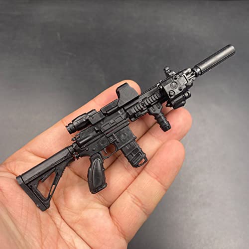 VUSLA 1/6 Scale PMC HK416 Assault Rifle U.S. Navy Seals Miniature Plastic Model for Action Figure Toys Collection Gift Non-Launchable,A von VUSLA