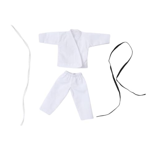 VUSLB 1/12 Scale Mann militär Kleidung Mann Coat Pant Belt Combat Suit Outfit for 6inch Mann ActionFigurn Body (White) von VUSLB