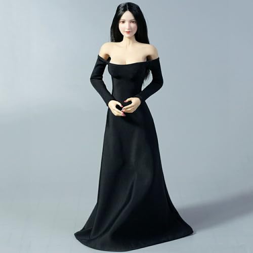 VUSLB 1/6 Scale Figur Doll Kleidung, Evening Gown Kleid, Outfit Costume for 12 inch weiblich ActionFigurn -Black VUSLB 1/6 Scale Figur Doll Kleidung, Evening Gown Kleid, Outfit Costume for 12 inch weiblich ActionFigurn -Black von VUSLB
