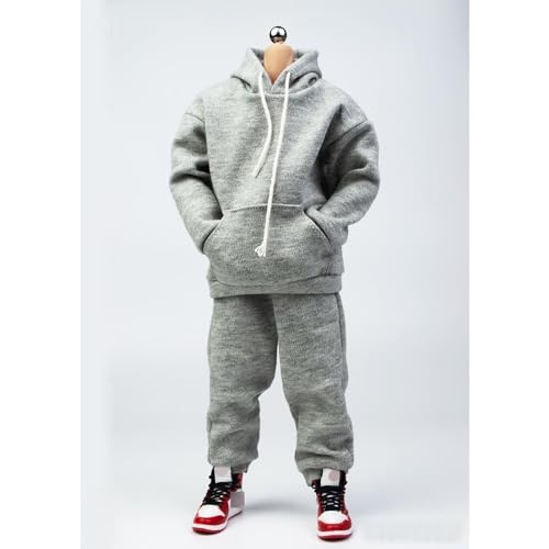VUSLB 1/6 Scale Figur Doll Kleidung,Body Hoodie+Pants Costume for 12 inch Mann ActionFigurn -Grey VUSLB 1/6 Scale Figur Doll Kleidung,Body Hoodie+Pants Costume for 12 inch Mann ActionFigurn -Grey von VUSLB