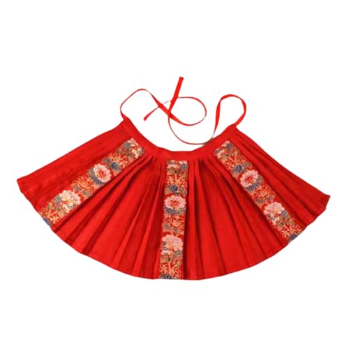 VUSLB 1/6 Scale militär Chinese Style Horse-Face Skirt Ancient weiblich Embroidery Kleid Kleidung fit for 12inch ActionFigurn Body (Red Horse Face Skirt) von VUSLB