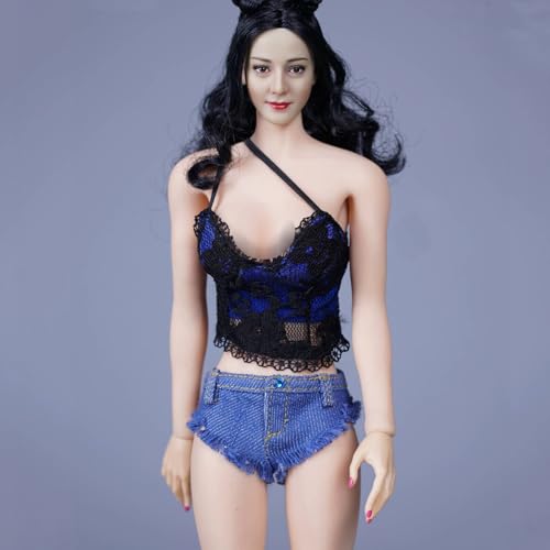 VUSLB 1/6 Scale weiblich Figur Doll Kleidung, Top+Short Outfit Costume for 12 inch weiblich ActionFigurn -Blue VUSLB 1/6 Scale weiblich Figur Doll Kleidung, Top+Short Outfit Costume for 12 inch weiblich ActionFigurn -Blue von VUSLB