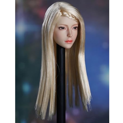 VUSLB 1/6 Scale weiblich Kopf,Blonde Curls Hair Kopf Carvedfor 12inch weiblich ActionFigurn Body Doll von VUSLB