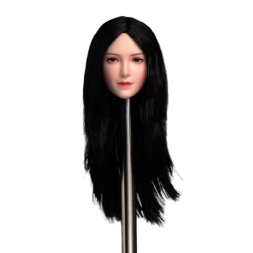 VUSLB 1/6 Scale weiblich Kopf Miniature Kopf Model ActionFigurn Pale Skin Black Long Straight Hair Asian Girl Beauty Kopf Carving Fit for 12 inch militär Figur Body Doll VUSLB 1/6 Scale weiblich Kopf Miniature Kopf Model ActionFigurn Pale Skin Black Long Straight Hair Asian Girl Beauty Kopf Carving Fit for 12 inch militär Figur Body Doll von VUSLB
