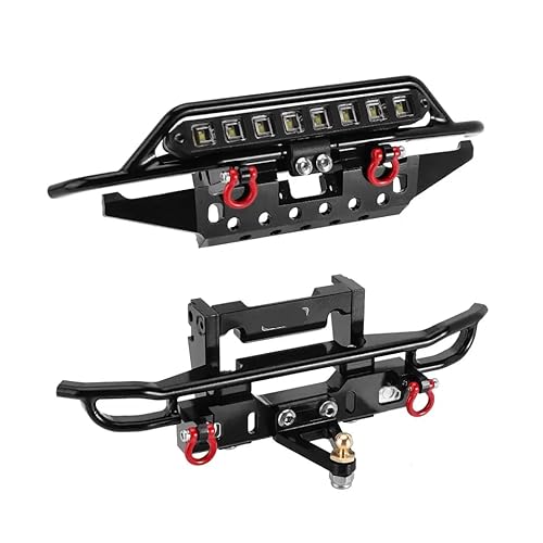 VVHKMSIL 1/18 RC Crawler Aluminium Stoßfänger Set CNC-Upgrade-Teile vorne und hinten kompatibel mit 4M-43 Modell Bronco-Stil(1 Set) von VVHKMSIL