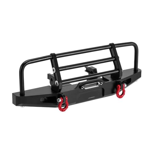 VVHKMSIL 1/18 RC Crawler CNC Aluminium vorderen Heckstoßstange mit Lichter Upgrade Teil 4M-88(Front) von VVHKMSIL