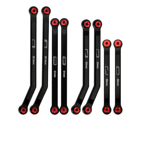 VVHKMSIL 4 Links Set Clearance Upgrade kompatibel mit 1/24 RC -Crawler -Modellen wie SCX24 C10 und Bronco Base Camp(Black) von VVHKMSIL