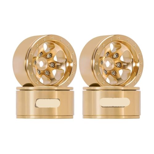 VVHKMSIL -4.7mm Offset 1.0 Messing Beadlock Wheel Rand kompatibel mit 1/24 1/18 RC Crawler SCX24 Ascent18 W1011 von VVHKMSIL