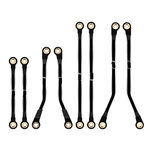 VVHKMSIL 4m 73 CNC Aluminium -Link -Set -Set kompatibel mit 1/18 Skala RC Crawler und Trail Passt K10, Modelle 4 Teile(Black) von VVHKMSIL