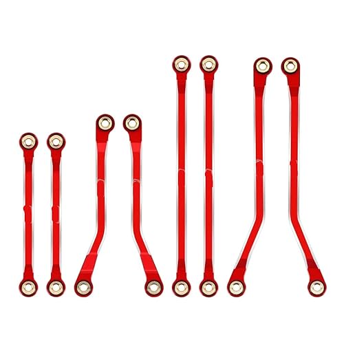 VVHKMSIL 4m 73 CNC Aluminium -Link -Set -Set kompatibel mit 1/18 Skala RC Crawler und Trail Passt K10, Modelle 4 Teile(Red) von VVHKMSIL