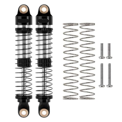 VVHKMSIL 59 mm Langer Gewinde -Stoßdämpferöl -Dämpfer -Upgrade -Teil mit 1/18 RC -Crawler -Modellen mit 1/18 Skala 42 42 Set von 4 kompatibel(Black) von VVHKMSIL